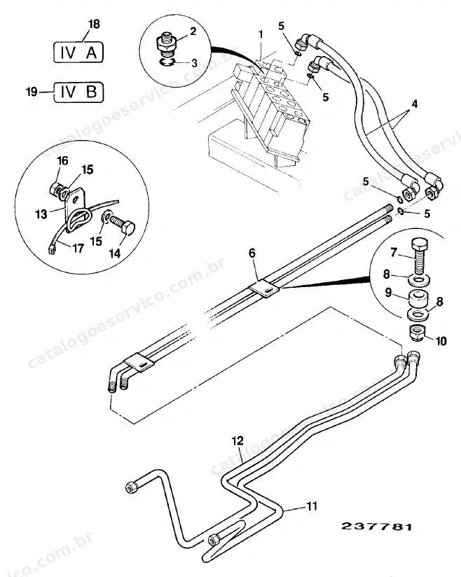 Catálogo de peças JCB Fastrac 1115 — vista explodida 3 de 4