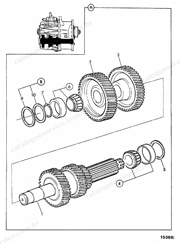 Catálogo de peças JCB Fastrac 2115 — vista explodida 1 de 4