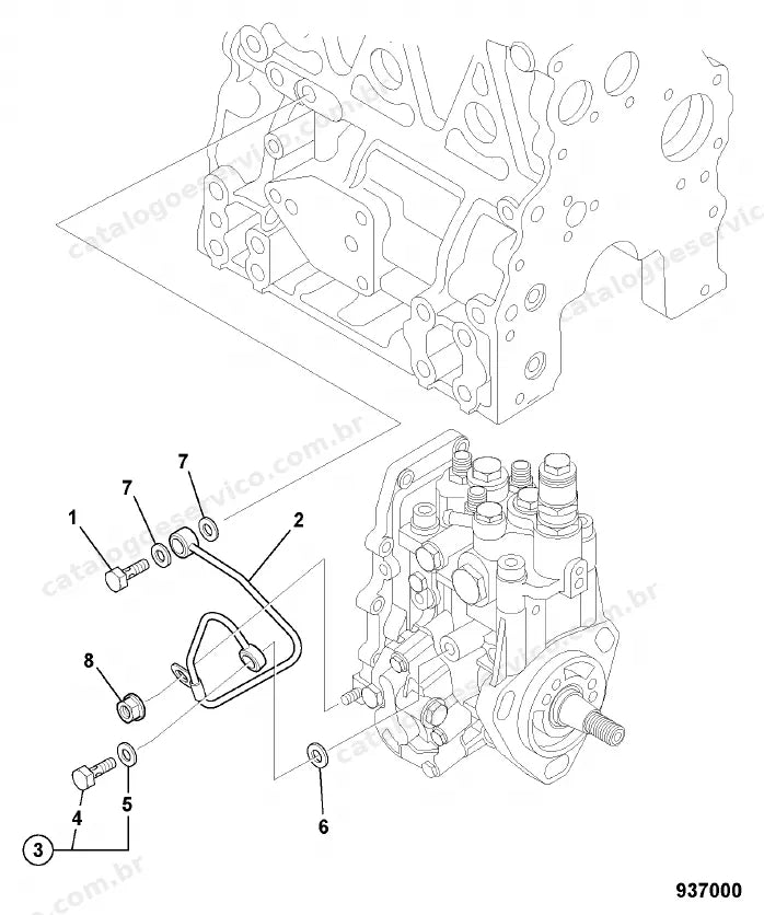 Catálogo de peças JCB FM30 — vista explodida 1 de 4
