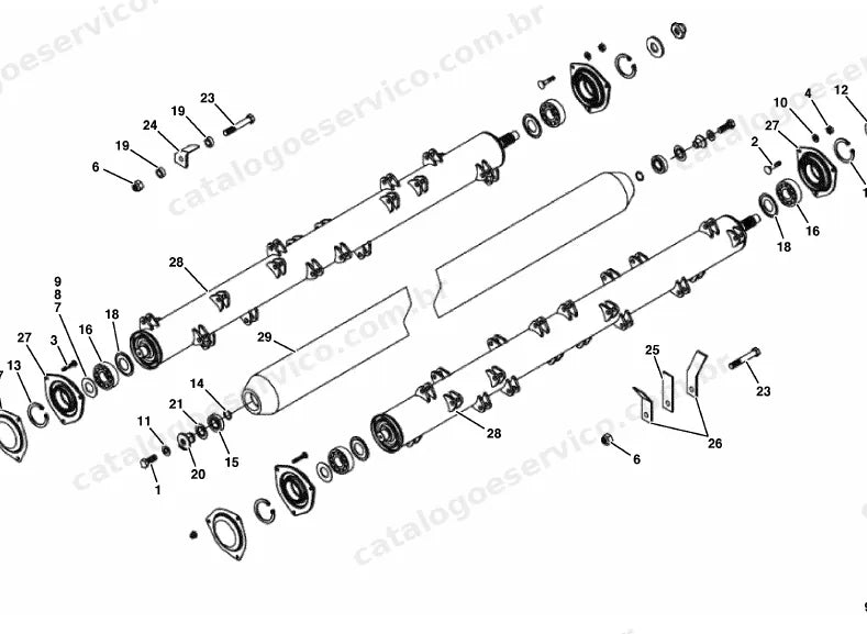 Catálogo de peças JCB FM30 — vista explodida 4 de 4