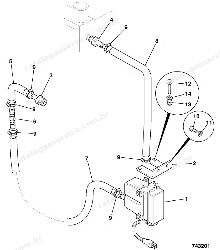 Catálogo de peças JCB Robot 180HF — vista explodida 1 de 4