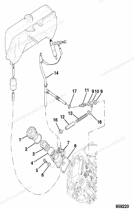 Catálogo de peças JCB VMP40 — vista explodida 1 de 4