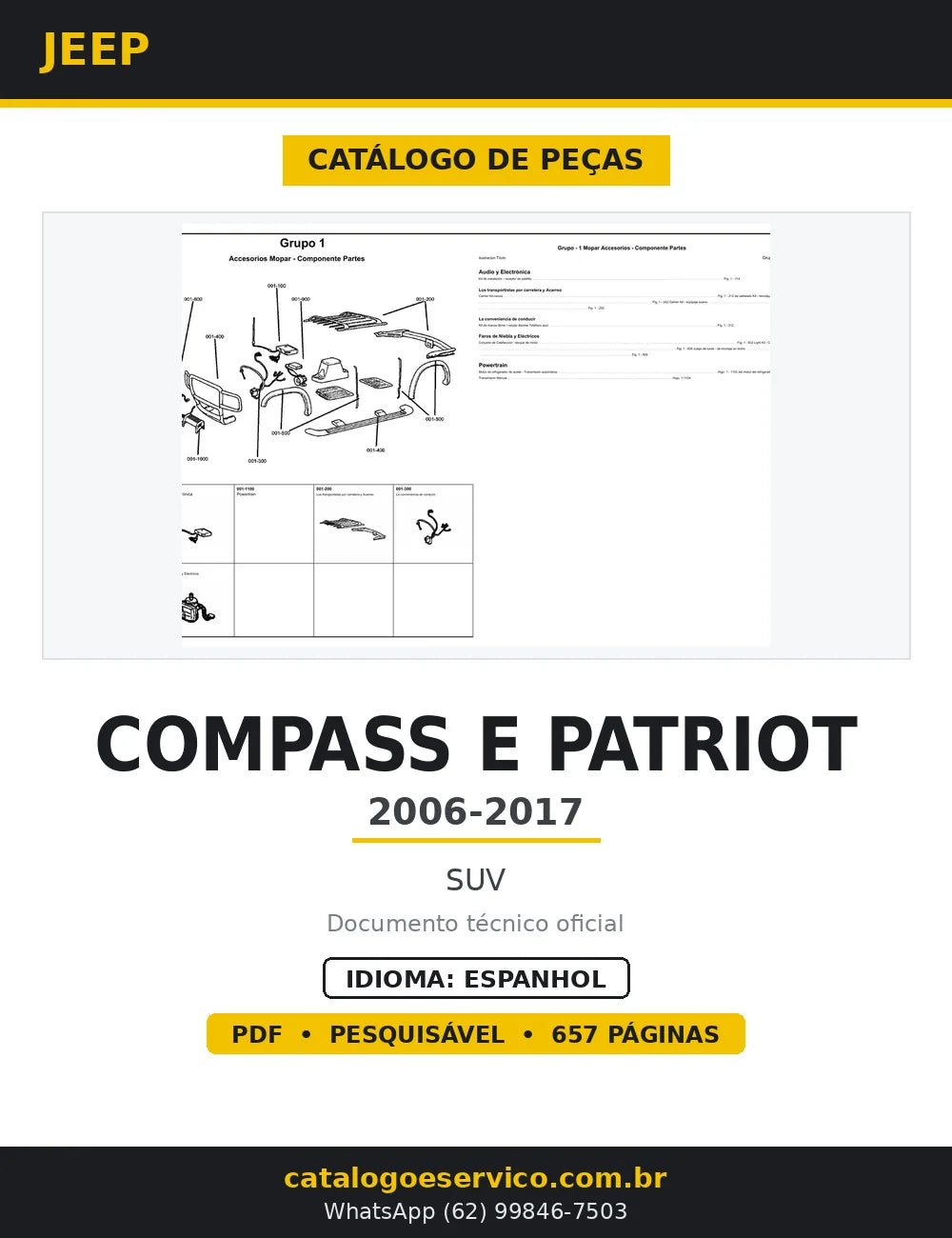 Catálogo de Peças Jeep Compass e Patriot 2006-2017 — capa