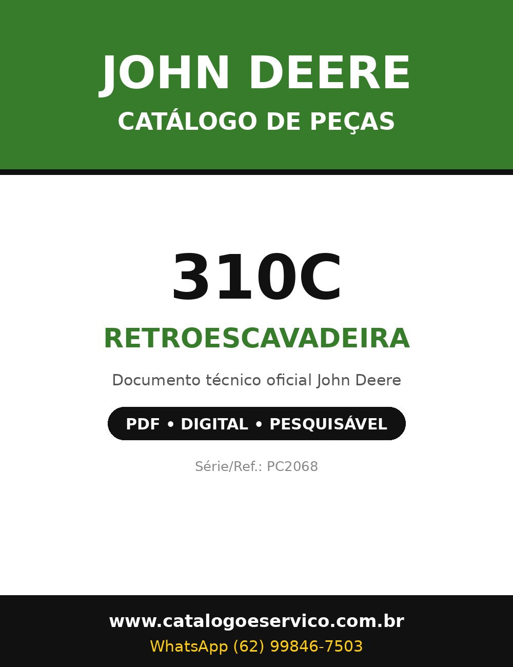 Catálogo de Peças John Deere - 310C - Retroescavadeira