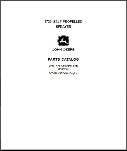 Catalogo de Peças Pulverizador John Deere PV-4730