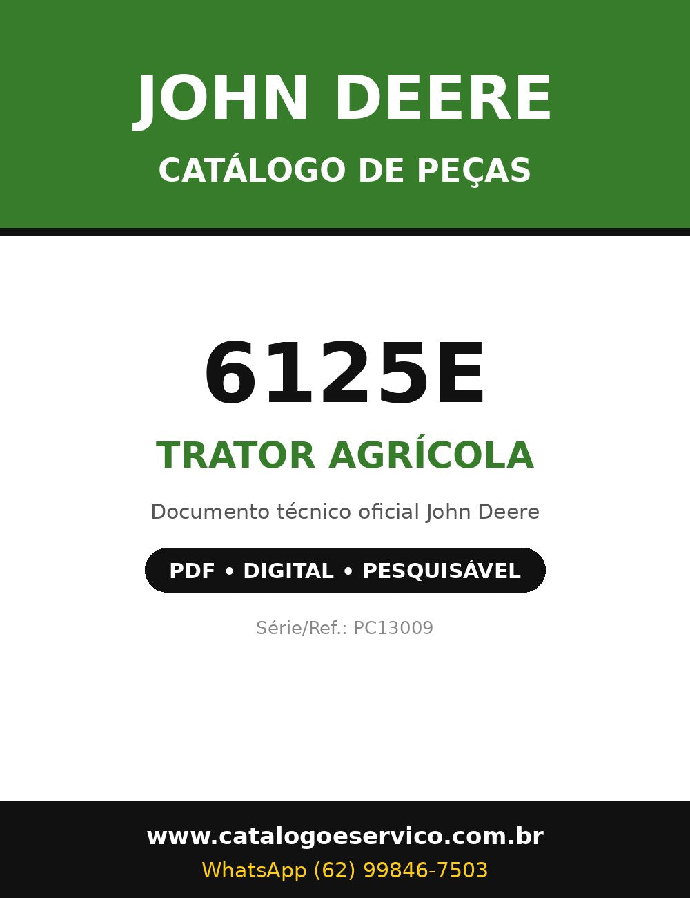Catálogo de Peças John Deere - 6125E - Trator Agrícola