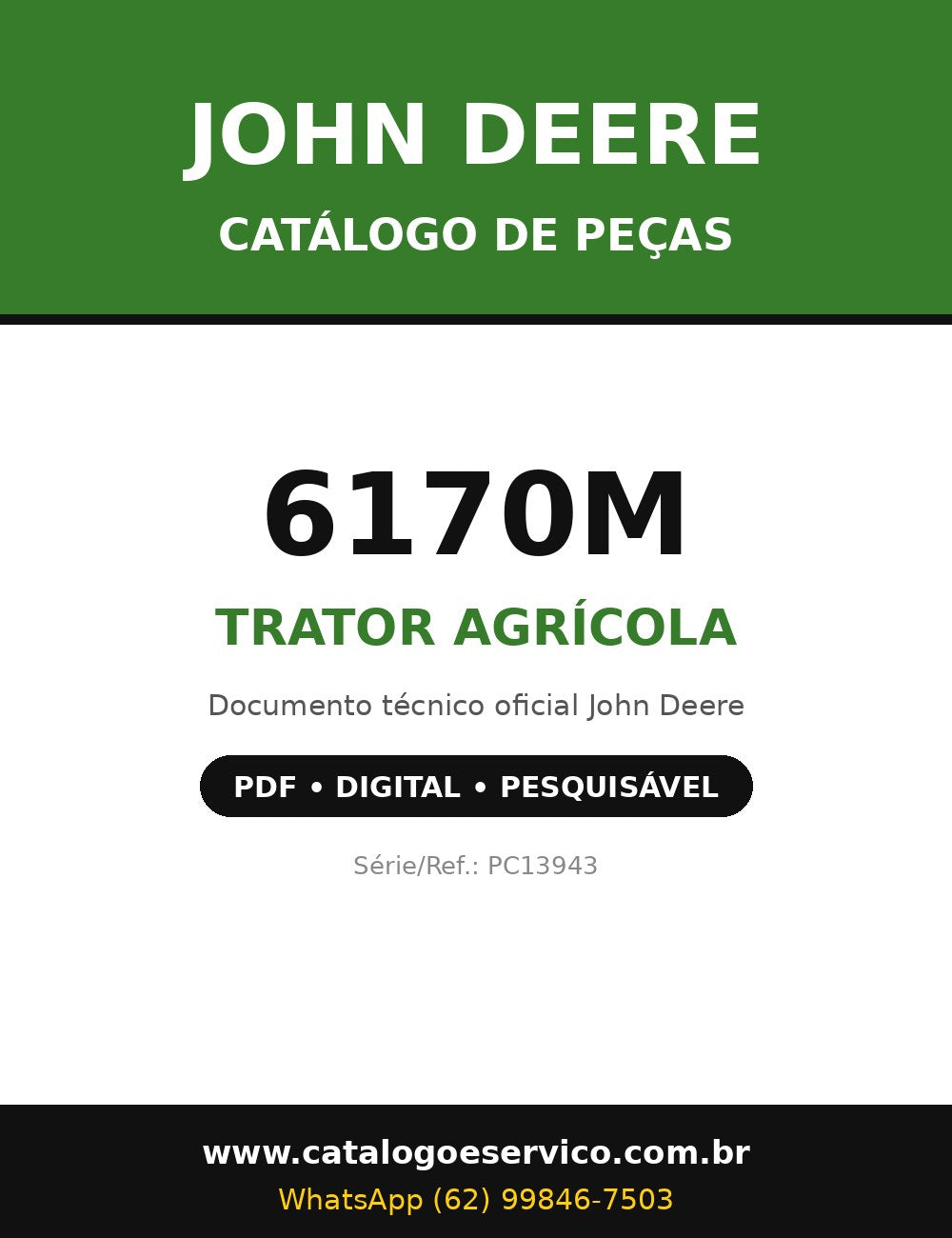 Catálogo de Peças John Deere - 6170M - Trator Agrícola