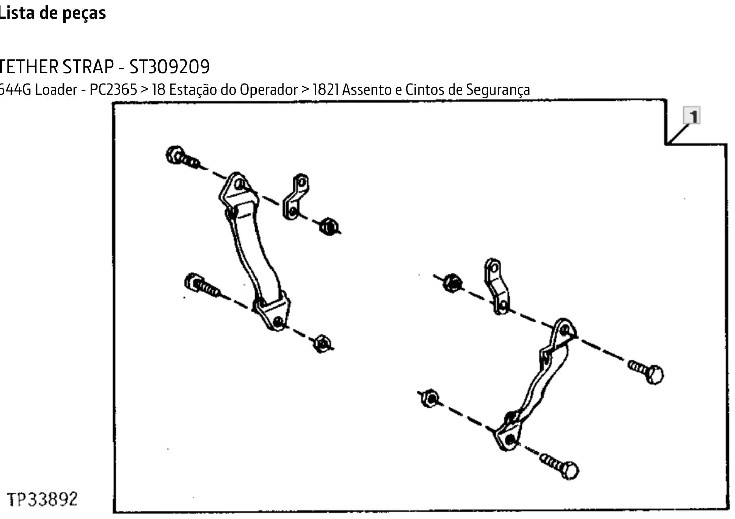 Catálogo de Peças John Deere 644G — vista explodida 3