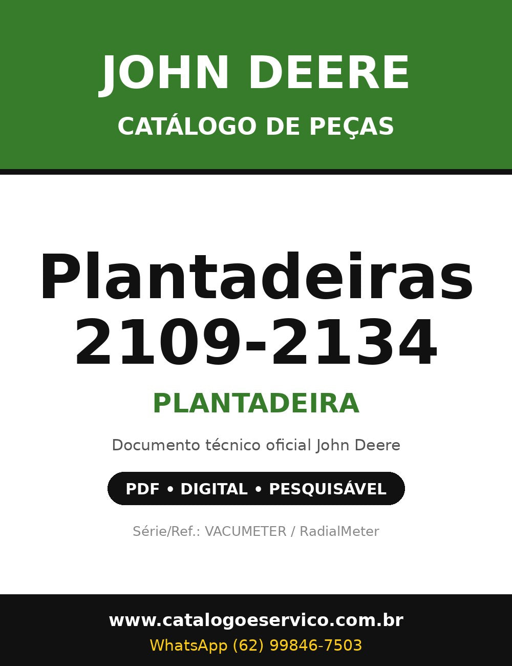 Catálogo de Peças John Deere - Plantadeiras 2109-2134 - Plantadeira