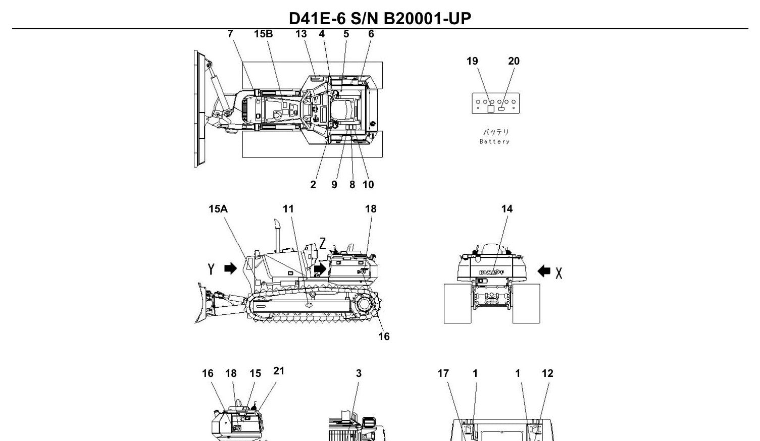 Catalogo De Pecas Komatsu - D41e-6 - vista explodida 1
