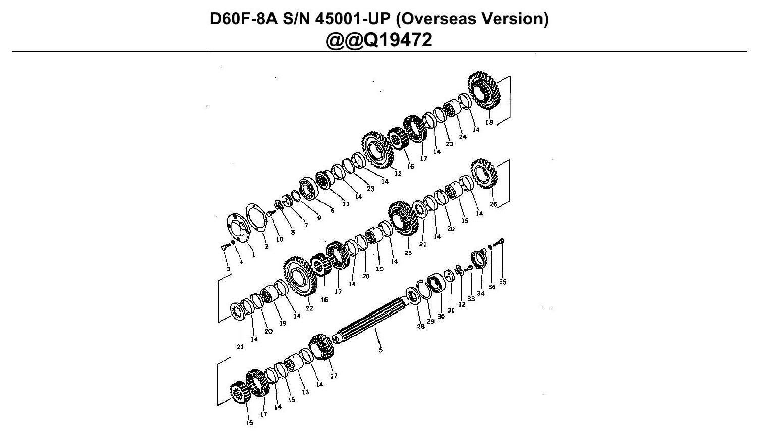 Catalogo de pecas Komatsu D60f-8a (Ingles) - vista explodida 2