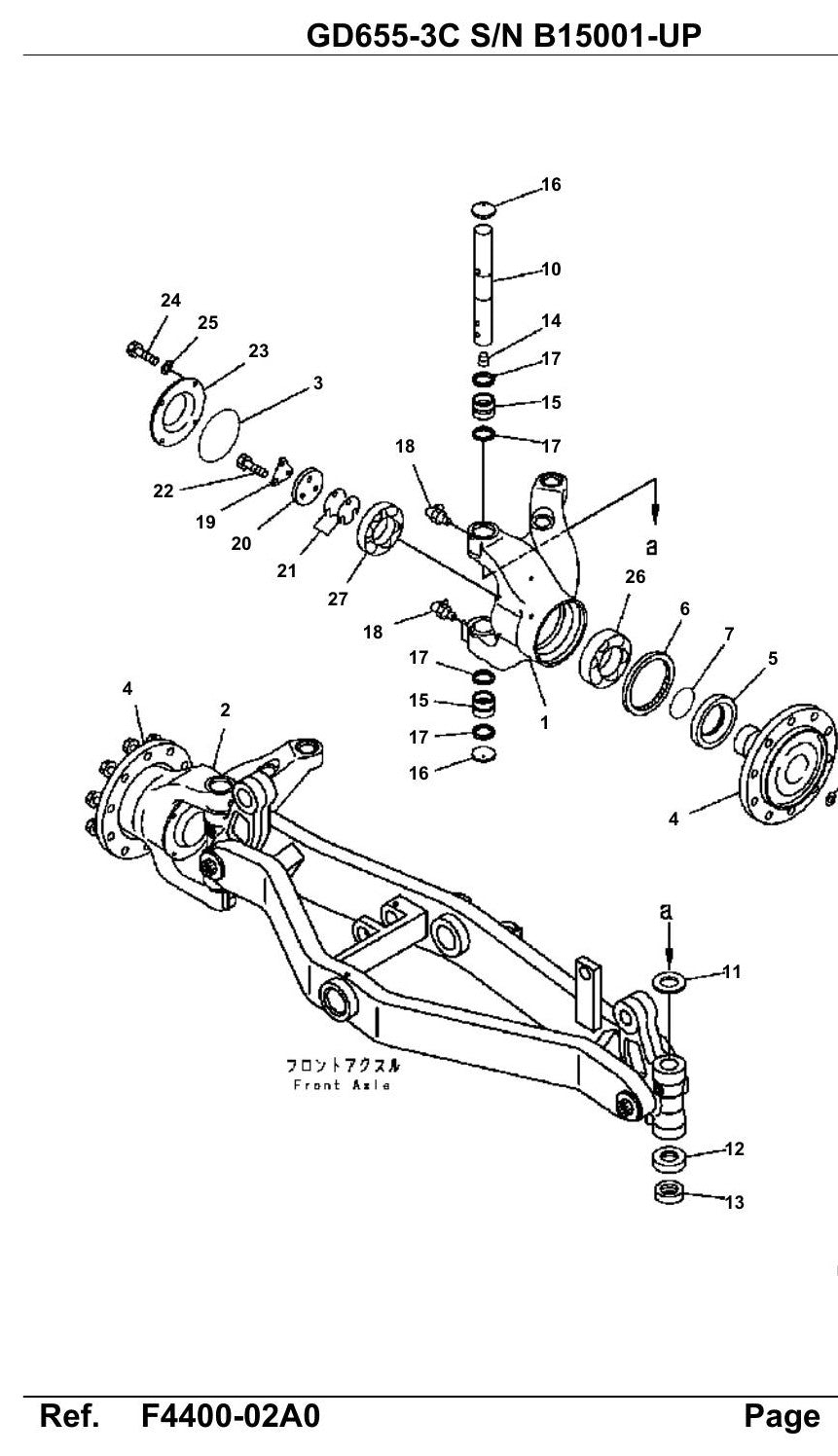 Catálogo de pecas Komatsu - GD655-3 - Motoniveladoras - vista explodida 1