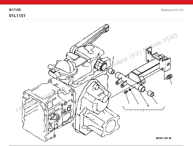 Catálogo de peças Kubota B1710D: vista explodida (2)