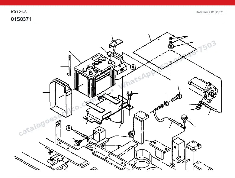 Catálogo de peças Kubota KX121-3: vista explodida (2)