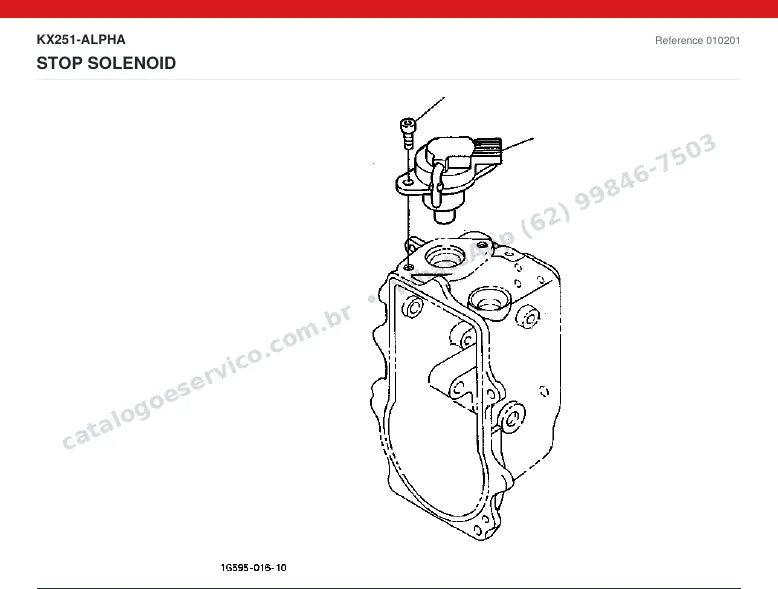 Catálogo de peças Kubota KX251 Alpha: vista explodida (2)