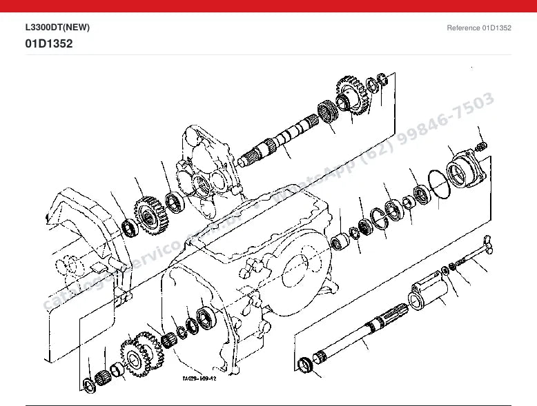 Catálogo de peças Kubota L3300DT (New): vista explodida