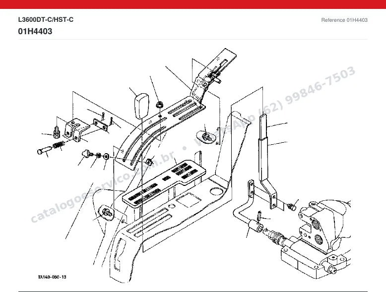 Catálogo de peças Kubota L3600DT-C / HST-C: vista explodida (3)