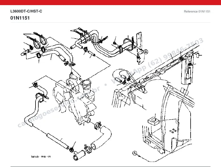 Catálogo de peças Kubota L3600DT-C / HST-C: vista explodida (4)