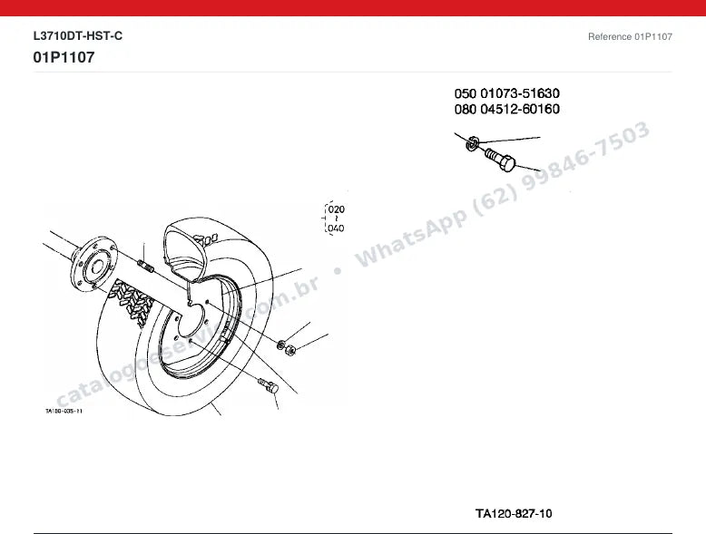 Catálogo de peças Kubota L3710DT-HST-C: vista explodida (2)