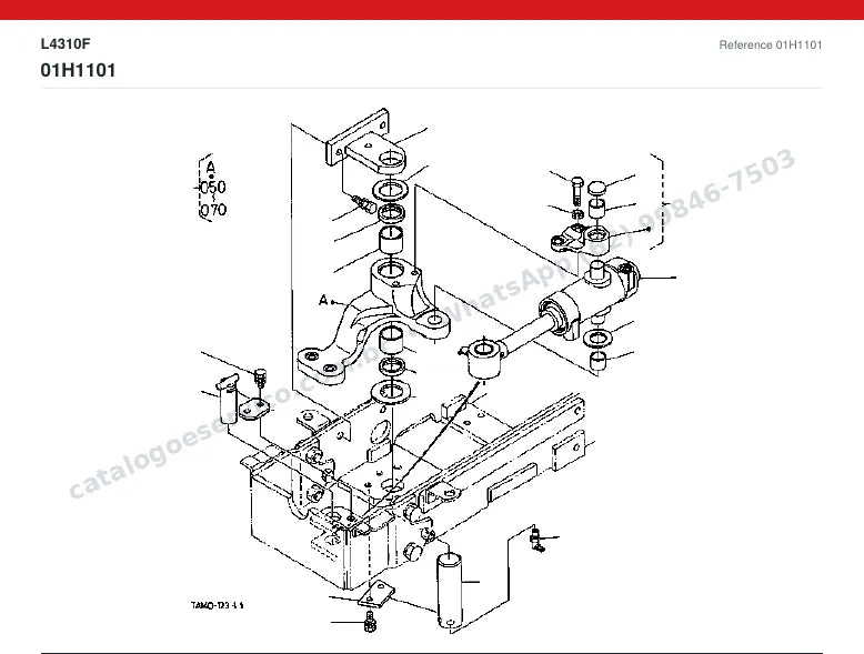 Catálogo de peças Kubota L4310F: vista explodida (2)