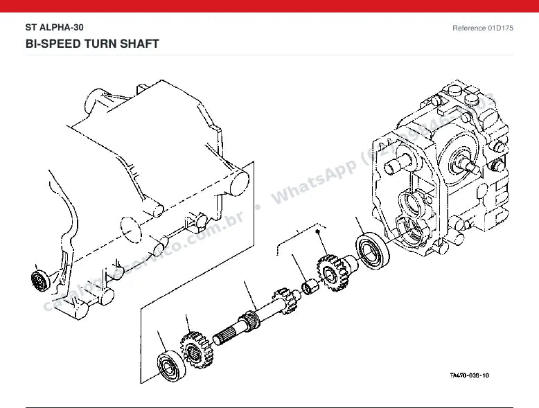 Catálogo de peças Kubota ST Alpha-30: vista explodida
