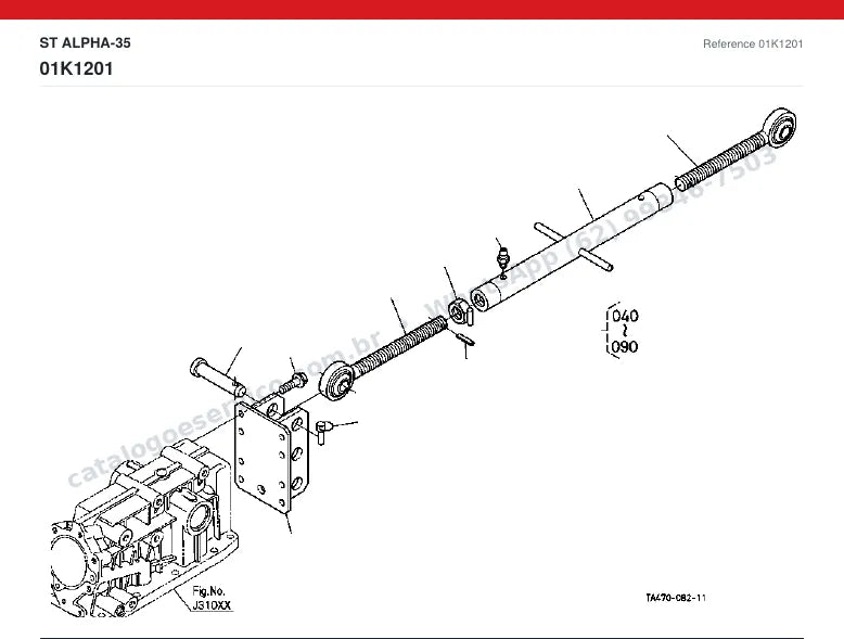 Catálogo de peças Kubota ST Alpha-35: vista explodida
