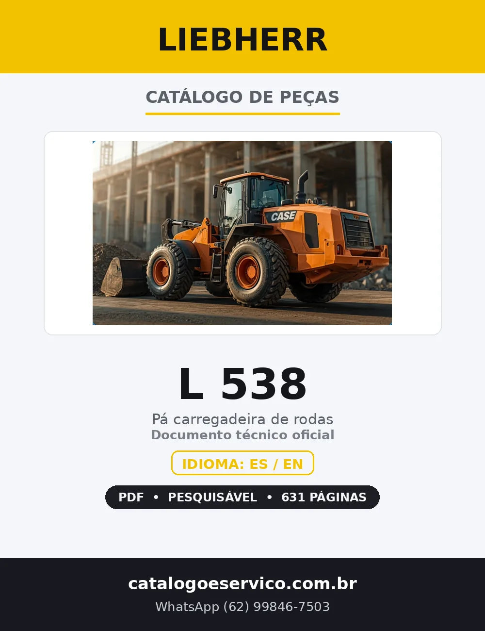 Capa — Catálogo de Peças Liebherr L 538