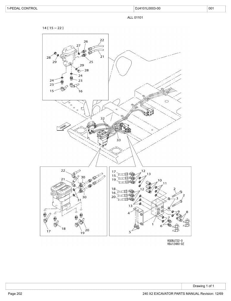 Catálogo de Peças Link-Belt 240X2 Escavadeira Hidráulica — página interna 1