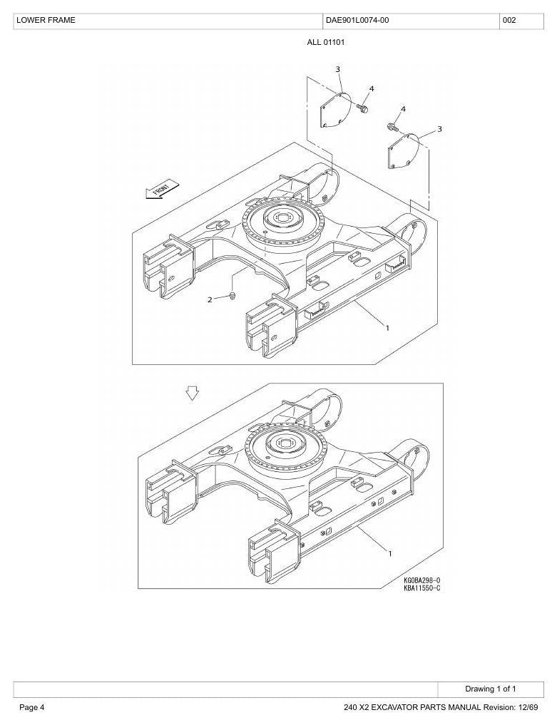 Catálogo de Peças Link-Belt 240X2 Escavadeira Hidráulica — página interna 2