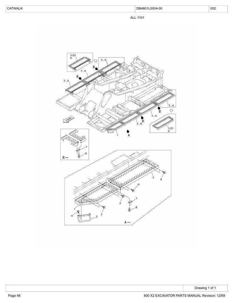 Catálogo de Peças Link-Belt 800X2 Escavadeira Hidráulica — página interna 1