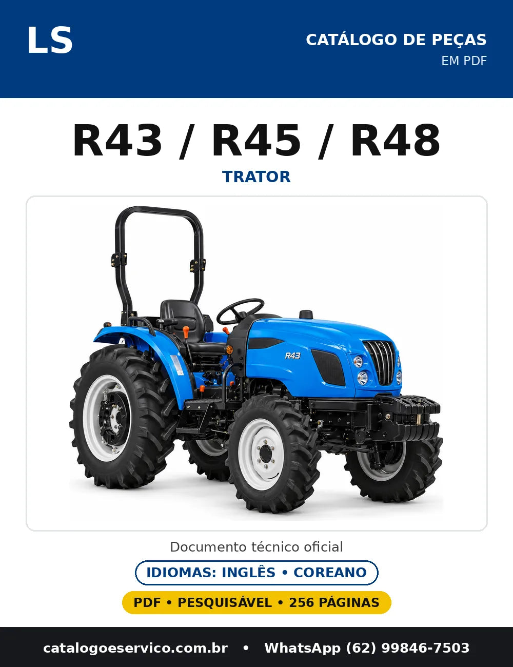Capa do catálogo de peças R43 / R45 / R48 em PDF