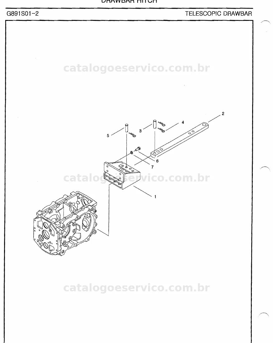 Vista explodida do catálogo de peças U5020 / U5030 — exemplo 2