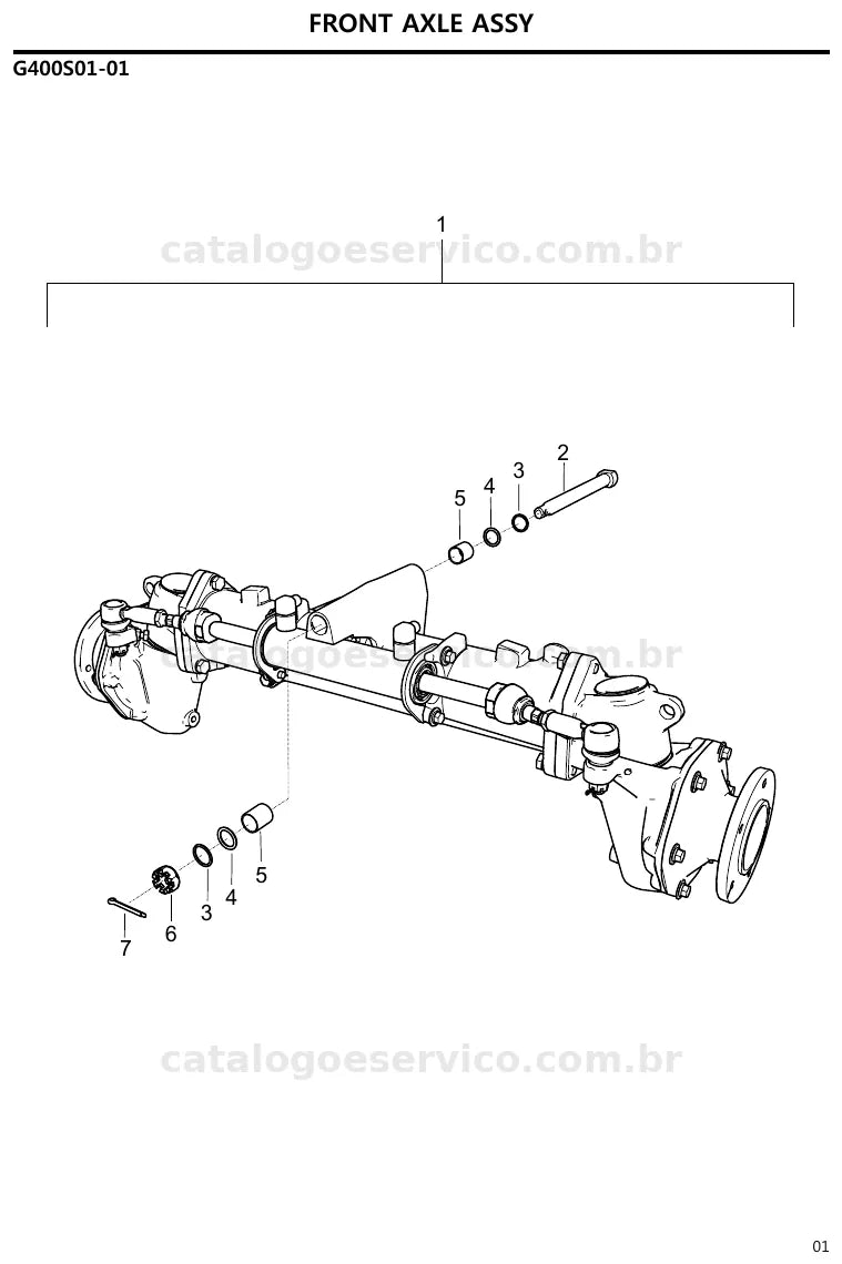 Vista explodida do catálogo de peças XQ1018 — exemplo 3