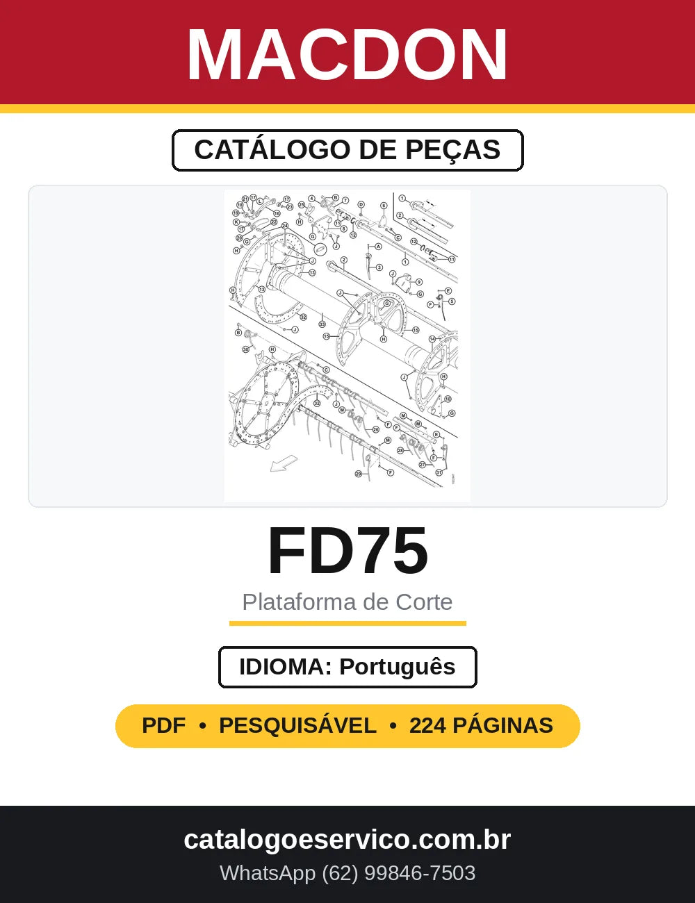 Catálogo de Peças MacDon FD75 FlexDraper — capa
