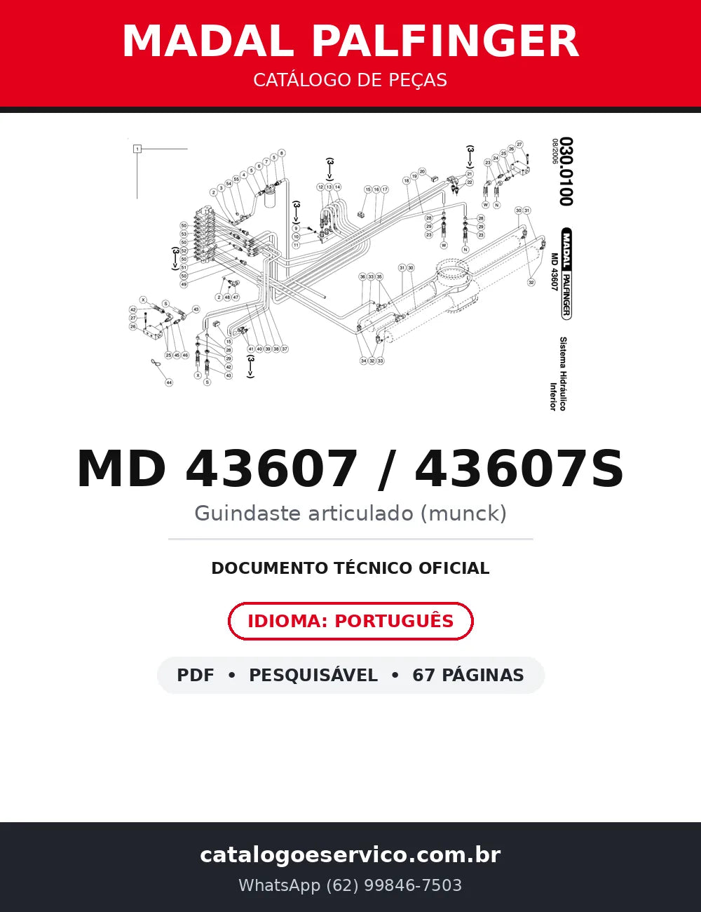 Catálogo de Peças Madal Palfinger MD 43607 — capa