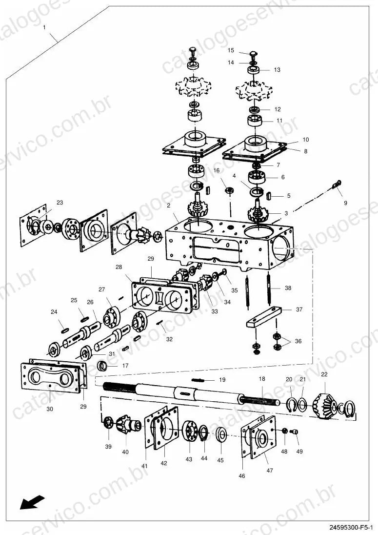 Vista explodida do Catálogo de Peças Massey Ferguson MF 1236 — exemplo 4