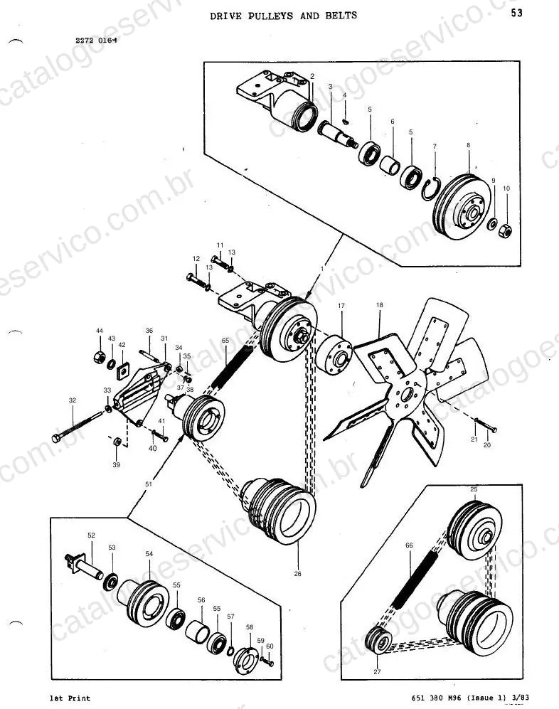 Vista explodida do Catálogo de Peças Massey Ferguson MF 2775/2805 — exemplo 1