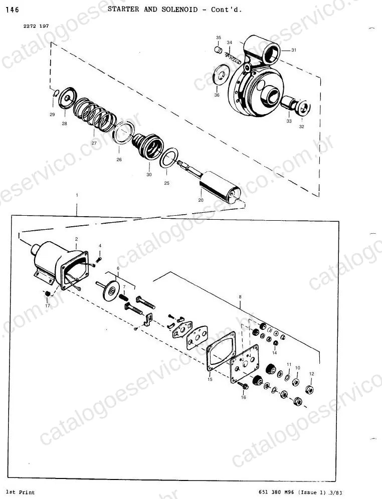 Vista explodida do Catálogo de Peças Massey Ferguson MF 2775/2805 — exemplo 3