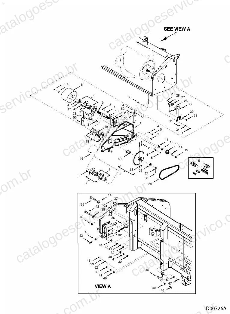 Vista explodida do Catálogo de Peças Massey Ferguson MF 4200 — exemplo 1