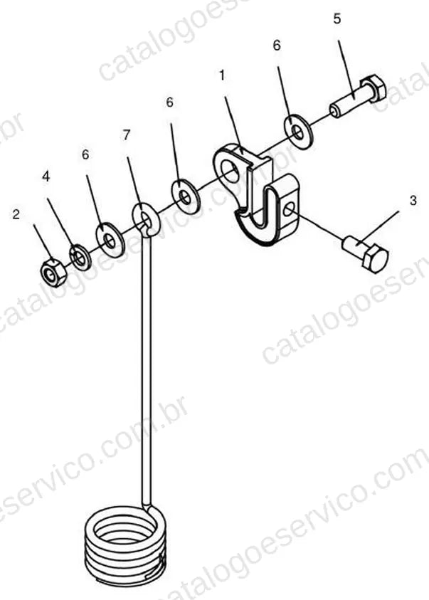 Vista explodida do Catálogo de Peças Massey Ferguson MF 508/509 — exemplo 2
