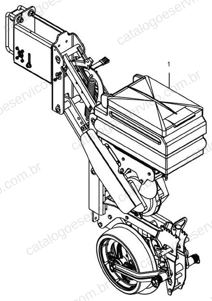Vista explodida do Catálogo de Peças Massey Ferguson MF 508/509 — exemplo 3