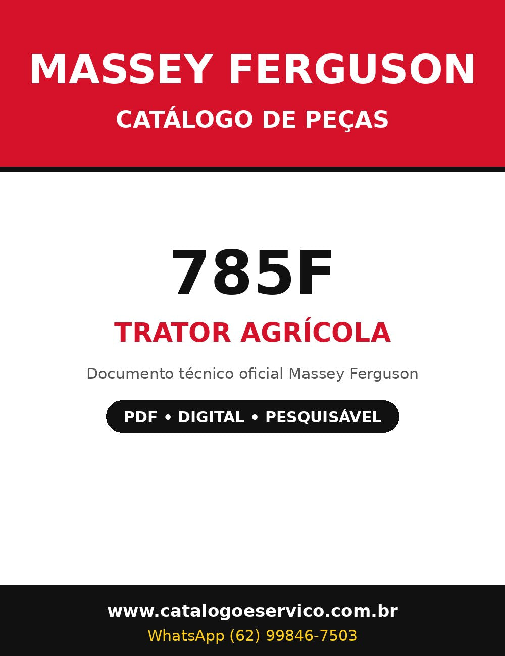 Catálogo de Peças Massey Ferguson - 785F - Trator Agrícola