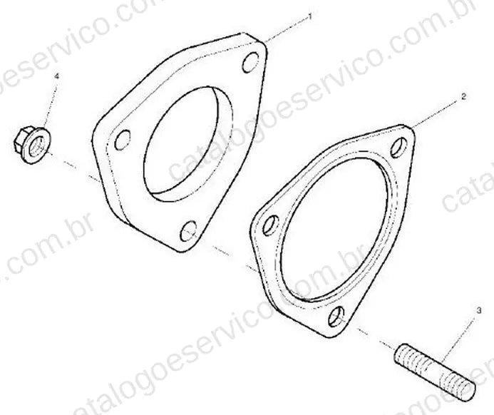 Vista explodida do Catálogo de Peças Massey Ferguson MF 800/804 (China) — exemplo 1