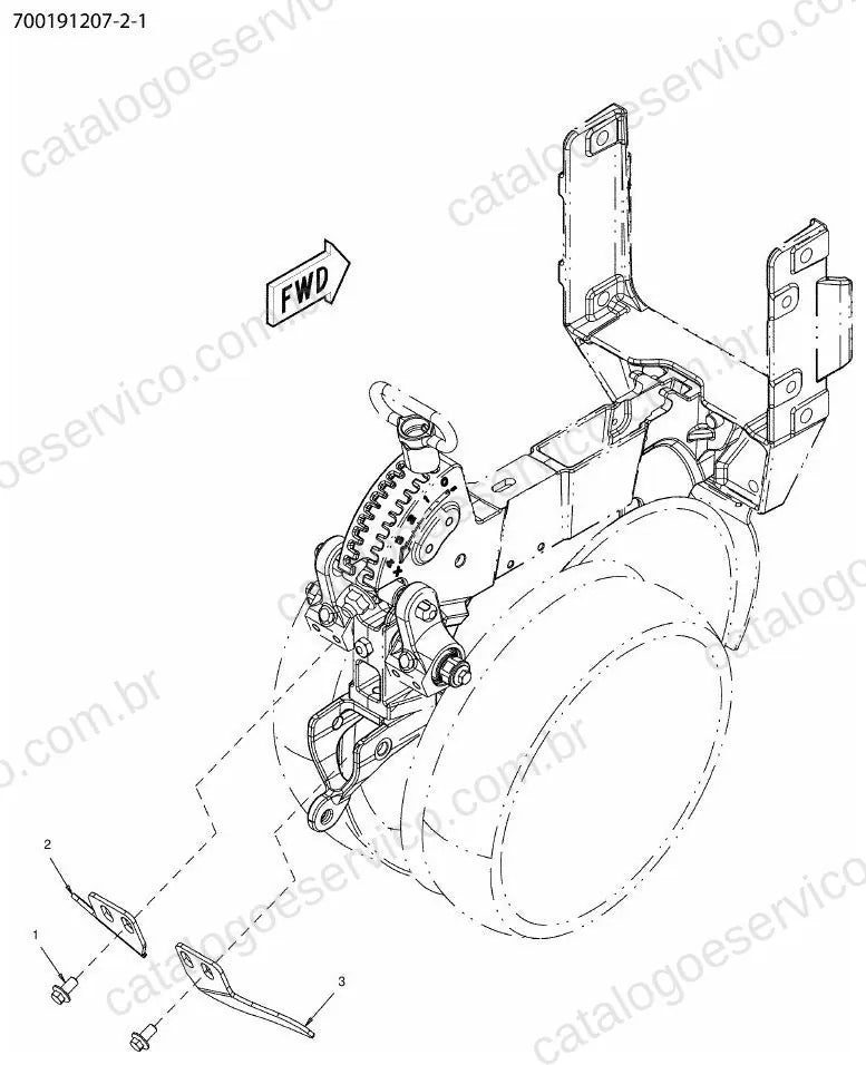 Vista explodida do Catálogo de Peças Massey Ferguson MF 9531 VER 24 linhas — exemplo 4