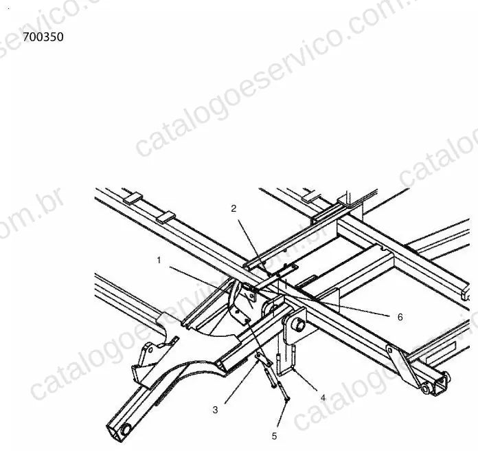 Vista explodida do Catálogo de Peças Massey Ferguson MF 9730 — exemplo 3