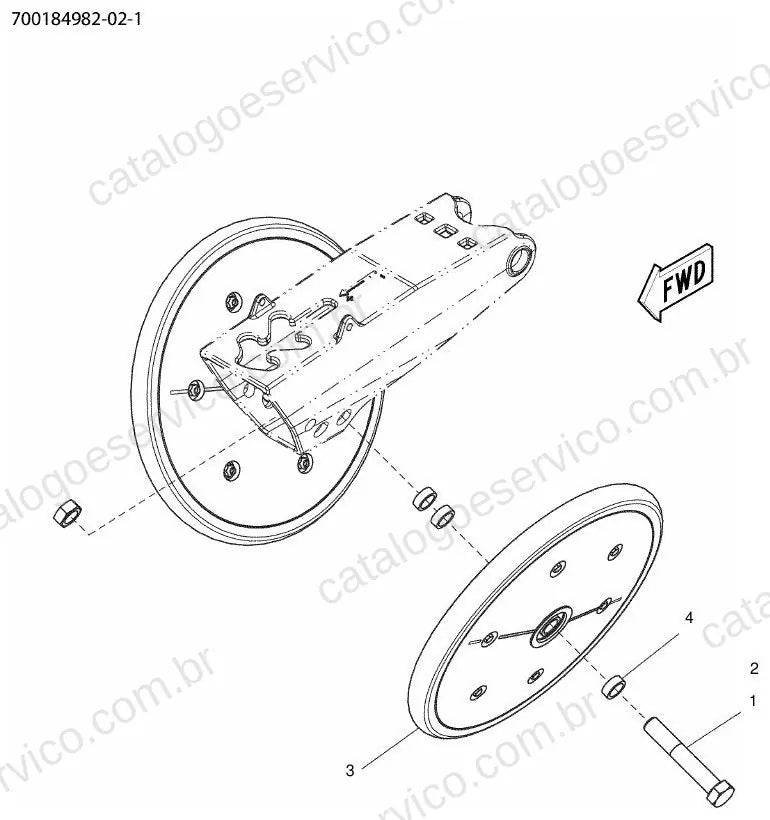 Vista explodida do Catálogo de Peças Massey Ferguson MF 9776/9792 — exemplo 4