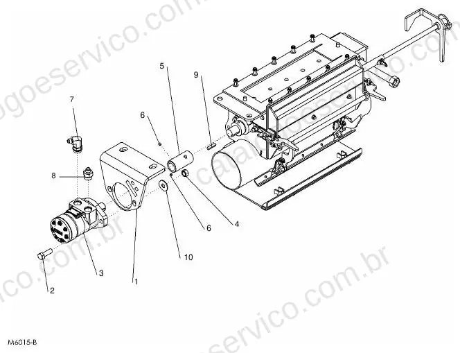 Vista explodida do Catálogo de Peças Massey Ferguson MF 9920 — exemplo 2