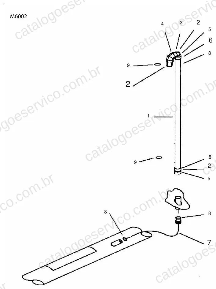 Vista explodida do Catálogo de Peças Massey Ferguson MF 9920 — exemplo 3