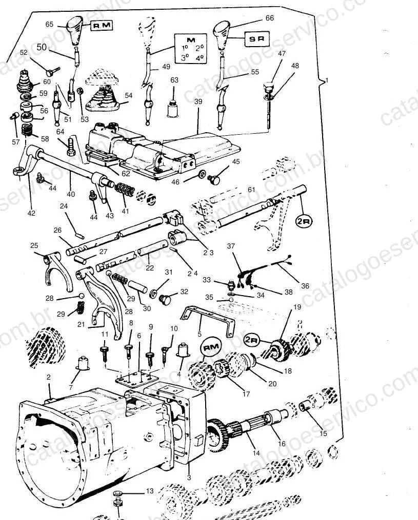 Vista explodida do Catálogo de Peças Massey Ferguson Acessórios MF Série 300 — exemplo 2