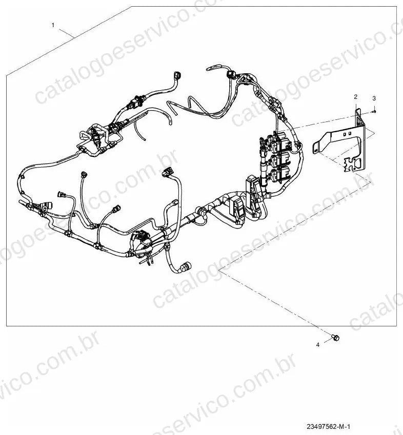 Vista explodida do Catálogo de Peças Massey Ferguson MF IDEAL 8 — exemplo 3